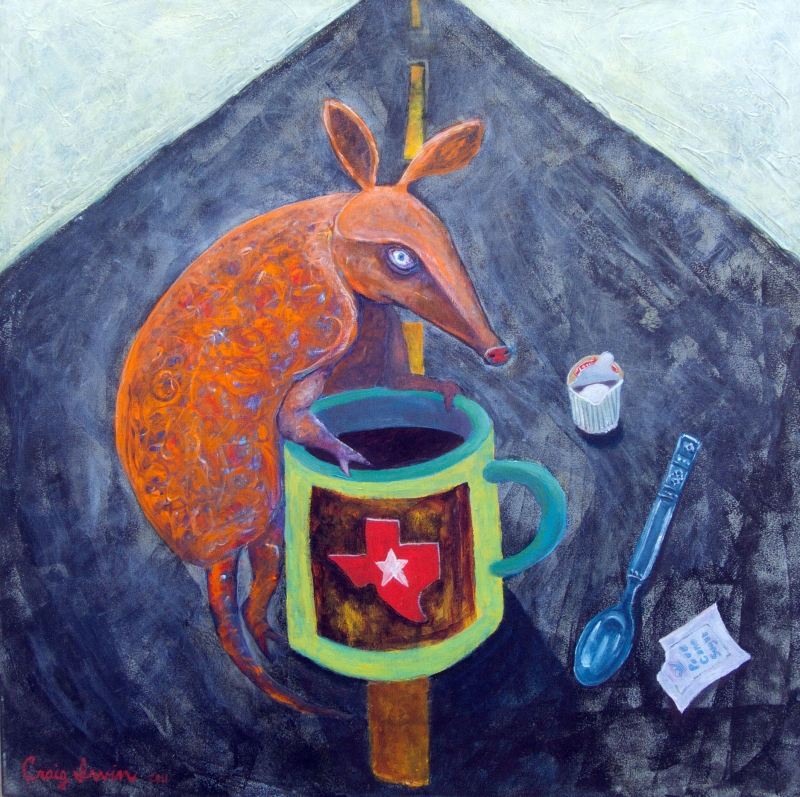 Armadillo Morning Coffee by artist Craig Irvin